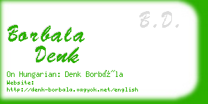 borbala denk business card